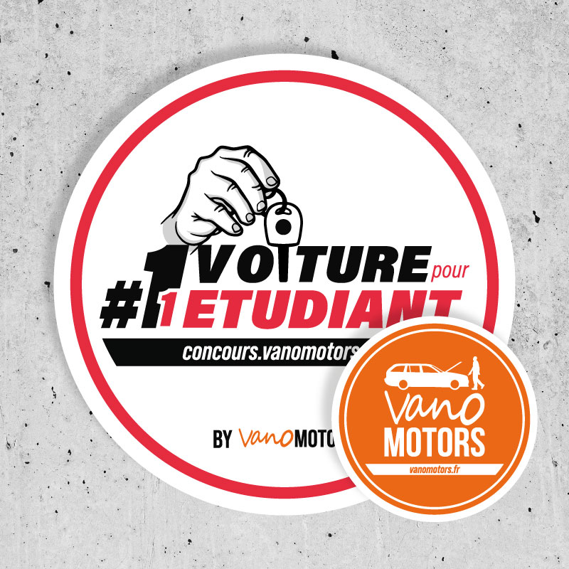 Pack 2 Stickers <br> 1 chance de gagner la voiture</br>