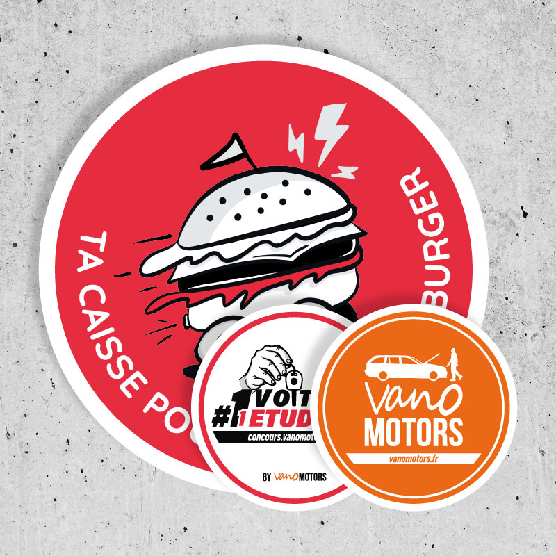 Pack 3 Stickers <br>2 chances de gagner la voiture</br>